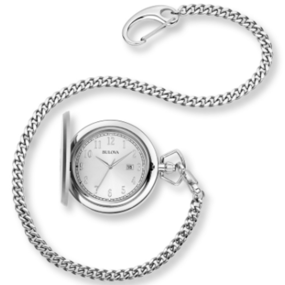 🎉HP🎉 Bulova Men's Quartz Stainless Pocket Watch - Picture 2 of 3